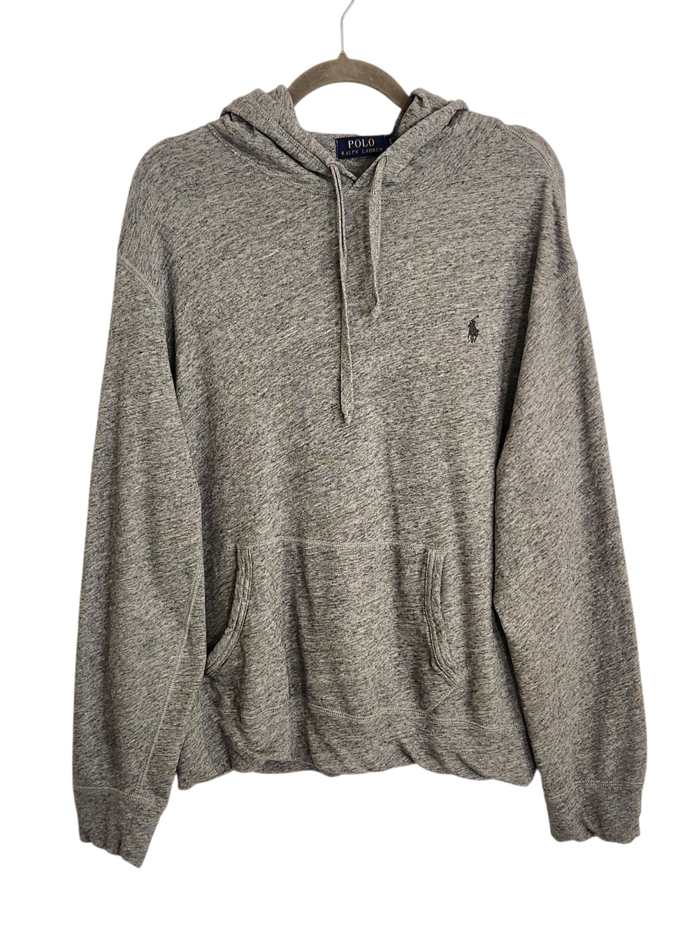 Polo Ralph Lauren Gray Lightweight Pullover Hoodie Size XL